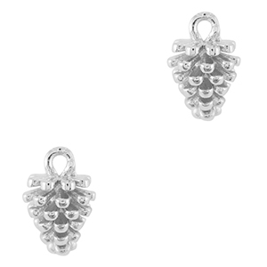 Brass TQ metal charms pinecone Silver