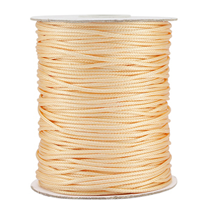 Macram&eacute; bead cord braided 1.5mm Vanilla Yellow