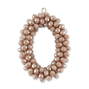 Top Faceted earrings oval mauve purple