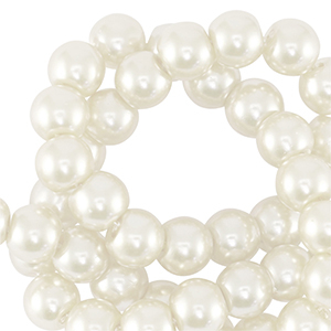 Glass pearls 8mm Off white