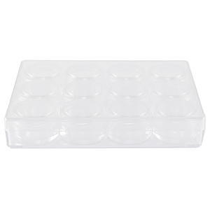 Jewellery display storage box with 12 storage container Transparent