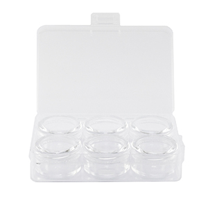 Jewellery display storage box with 6 storage container Transparent