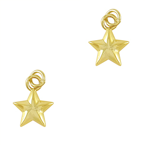 Brass TQ metal charms Star Gold
