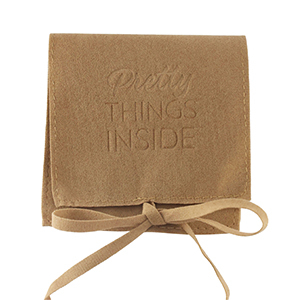 Jewellery Bag "Pretty things inside" Sierra Brown