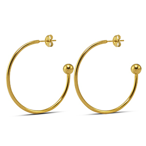 Stainless steel earrings 38mm Gold