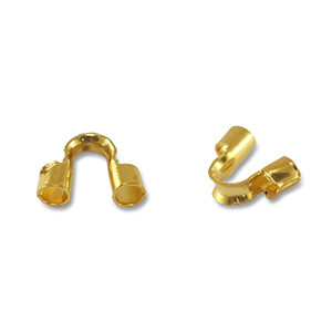 Stainless steel findings wire protector Gold