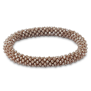 Top faceted bracelet mauve purple