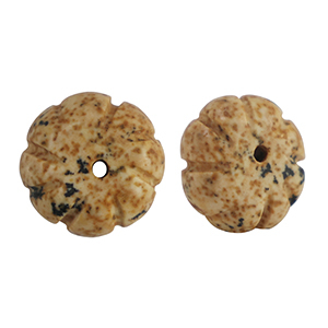 Natural stone beads Quartzite flower Brown