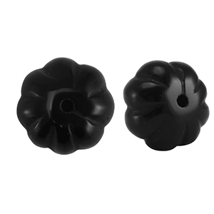 Natural stone beads agate flower Black