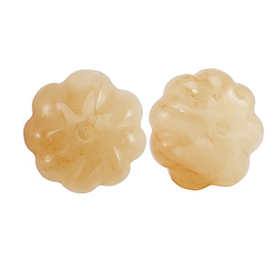 Natural stone beads Aventurine Quartz flower Copper Orange