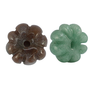Natural stone beads agate flower Multicolour Green Orange