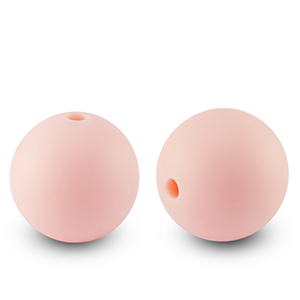 silicone beads 15mm Baby pink