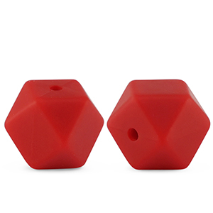 silicone beads diamond Red