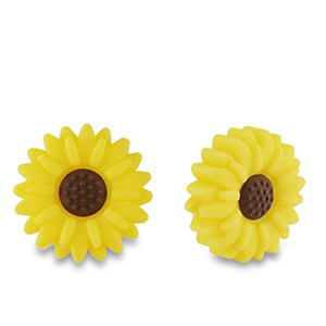 silicone beads flower Yellow