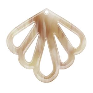 Resin pendants shell Beige