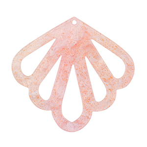 Resin pendants shell Light Pink