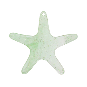 Resin pendants starfish Mint Green