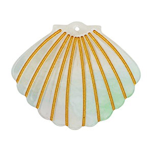 Resin pendants shell Mint Green