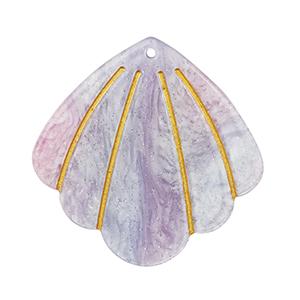 Resin pendants shell Purple