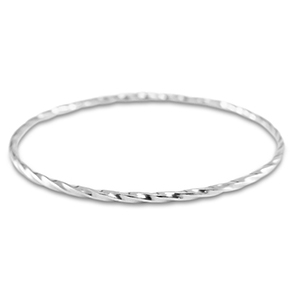 Stainless steel bracelets twisted Silver