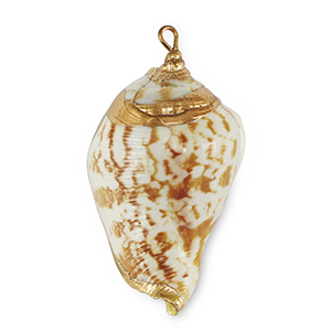 Shell pendants specials Light Brown-Gold