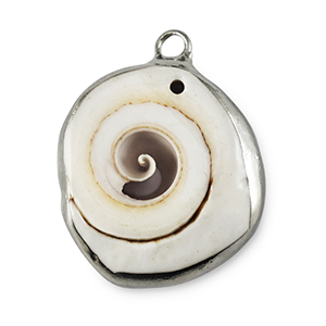 Shell pendants specials Snail Creamy White-Silver