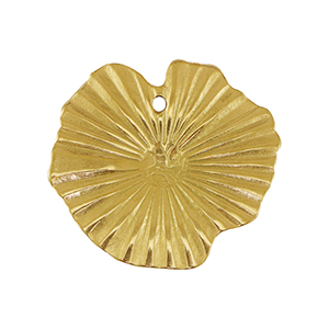 Stainless steel charms lillypad Gold