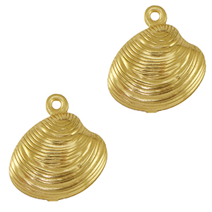 Stainless steel charms shell Gold