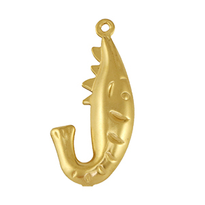 Stainless steel charms shrimp Gold