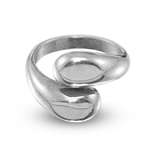 Stainless steel rings drops Silver
