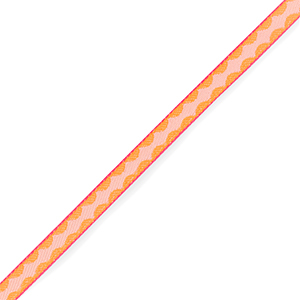 Ribbon text diamond Orange-light pink