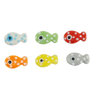 Beads Ceramic fish Multicolour