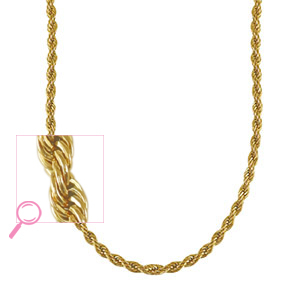Stainless steel necklaces twisted Gold