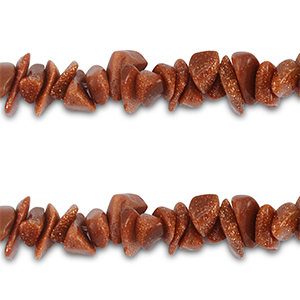 Chipstone beads Glitter Brick Brown