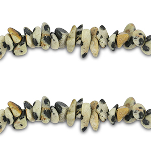 Chipstone beads Dalmatian Stone Greige-Black