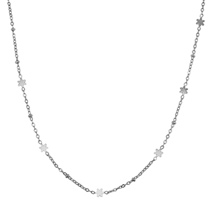 Stainless steel necklaces flower Silver