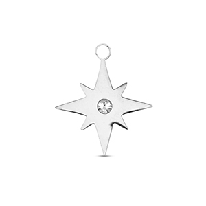 Stainless steel charms star Silver