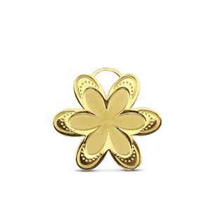 Stainless steel charms flower Gold