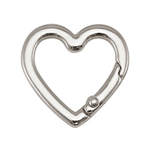 Jewellery findings key chain heart Silver