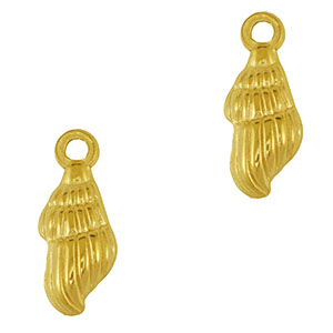 Stainless steel charms whelk Gold