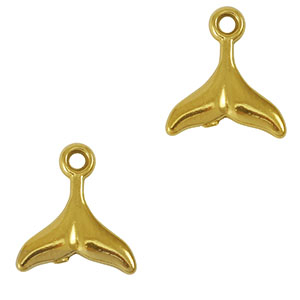 Stainless steel charms tail fin Gold