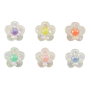 Acrylic beads flower Multicolor