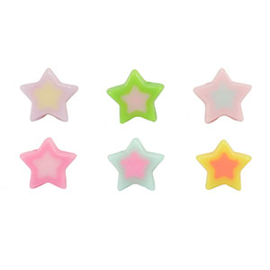 Acrylic beads star Multicolor