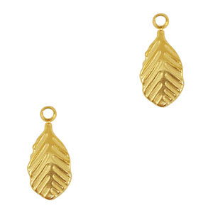 Stainless steel charms leaf Gold