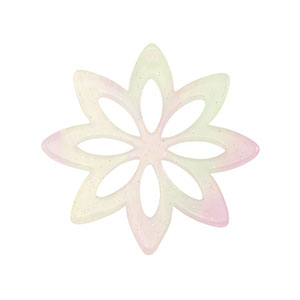 Resin pendants flower Multicolor Lilac-Green
