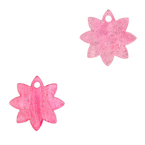 Resin pendants flower Pink