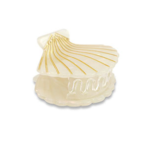 Hair accessories hair claw shell White-Gold