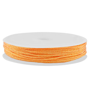 Macram&eacute; bead cord braided 0,8mm Orange Metallic