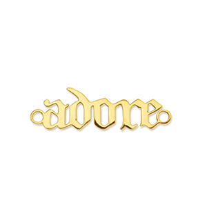 Stainless steel charms connector ''adore'' Gold