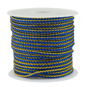 Trendy cord braided 2.3mm Blue-Gold